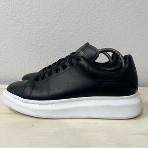 Alexander McQueen Black Leather Oversized Sneakers